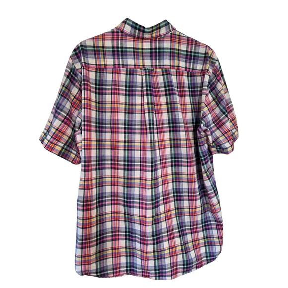 Brooks Brothers Button Down Shirt Men's XL Plaid 100% Cotton Short Sleeve E20.4 - Picture 2 of 12